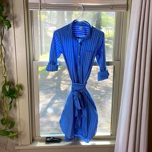 Gap French Dresshirt Midi Wrap Dress